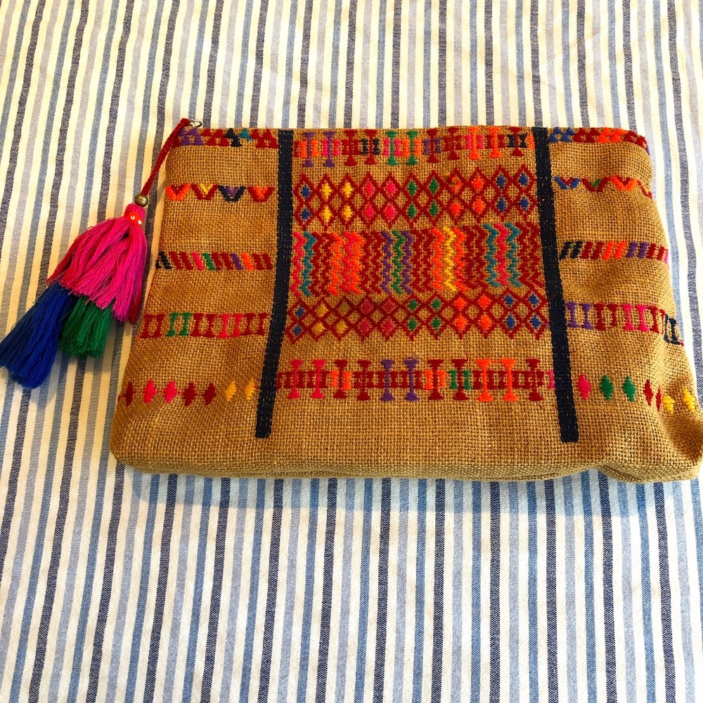 Star Mela Peri Pouch - Straw Clutch Bag